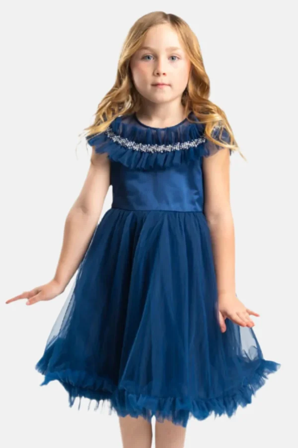 Viola dress blue tulle